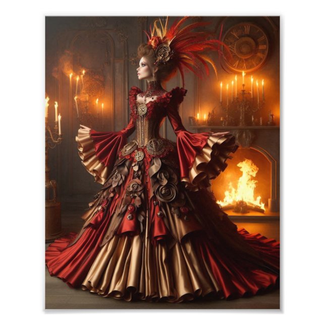 Foto Phoenix Fire Queen Steampunk Victorian Industrial (Frente)