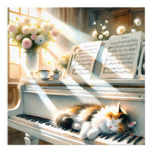 Foto Piano de Casa de Gato Ensolarado Sonho Cottagecore