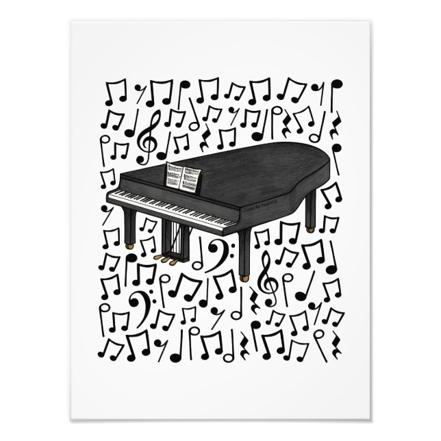 Foto Piano - Musical Notes Pianista (Frente)