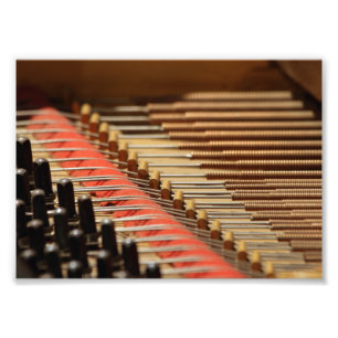 Foto Piano Pinblock do vintage e impressão das cordas