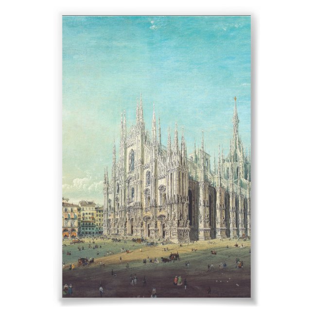 Foto Piazza del Duomo em Milão, por Carlo Bossoli (Frente)