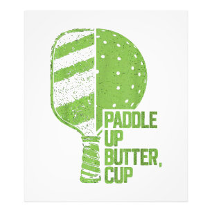 Foto Pickleball Engraçada Paddle Para Cima Manteiga