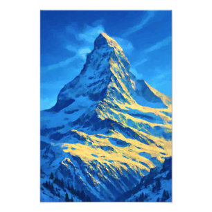 Foto Pico alpino majestoso de Matterhorn ínico