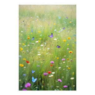 Foto Picturesco Landscape Valley Meadow Nature Poster