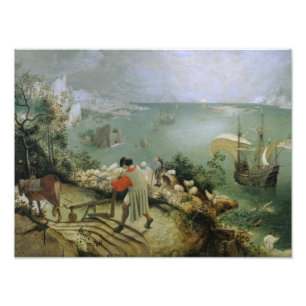 Foto Pieter Bruegel a pessoa idosa - queda da paisagem