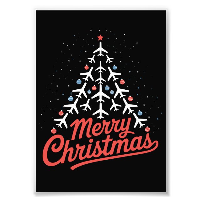 Foto Piloto de Árvore de Natal de Avião (Frente)