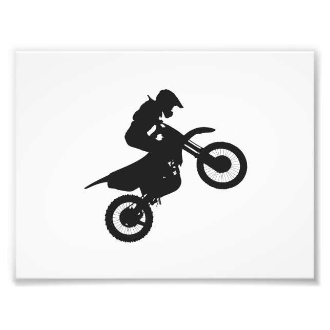 Foto Piloto de motocross - Escolha a cor de fundo (Frente)