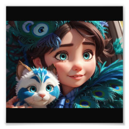 Foto "Pinças pequeninas, Grande Amor: Rapariga com Sua