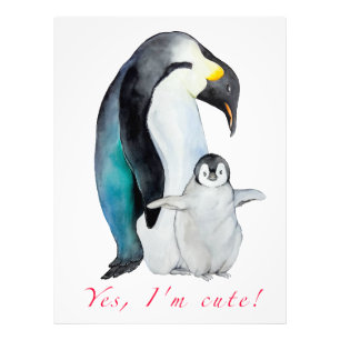 Foto Pinguins imperadores de aquarela