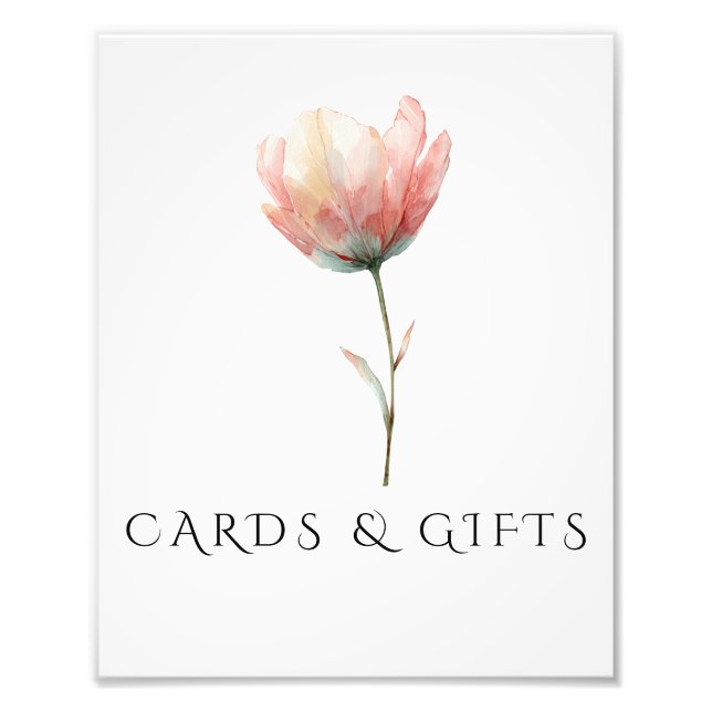 Foto Pink Purple Tulip Elegant Cards & Gifts Sign (Frente)