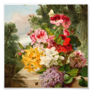 Foto Pintura a óleo de buquê floral de natureza-morta v