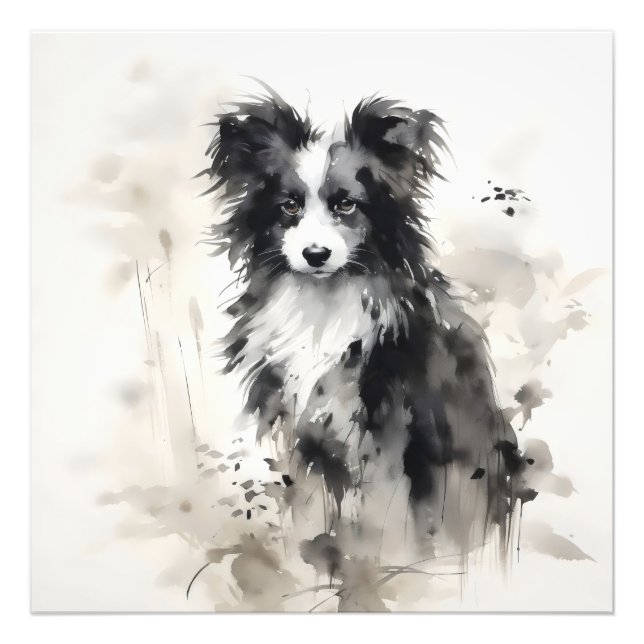 Foto Pintura a tinta do cão (Frente)