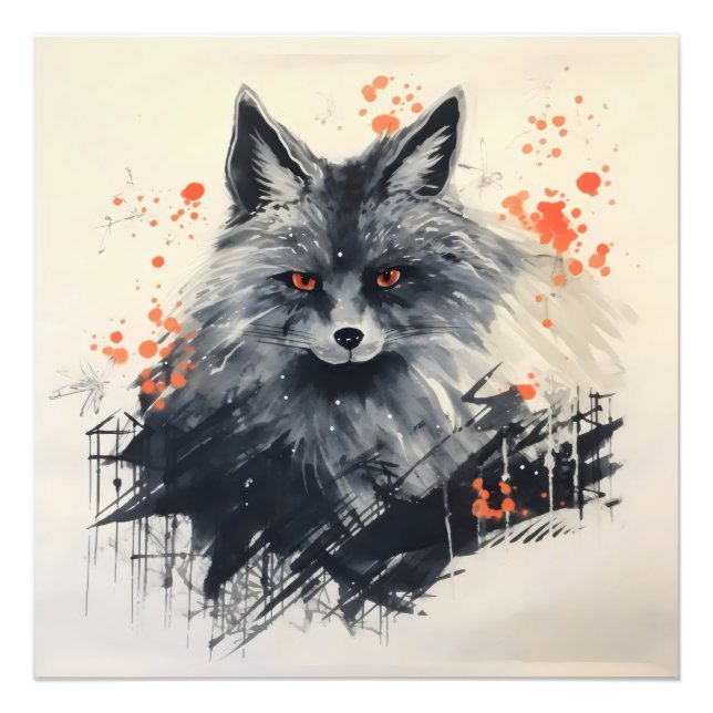 Foto Pintura a tinta preta (Frente)