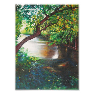 Foto Pintura bonita do rio de Michigan