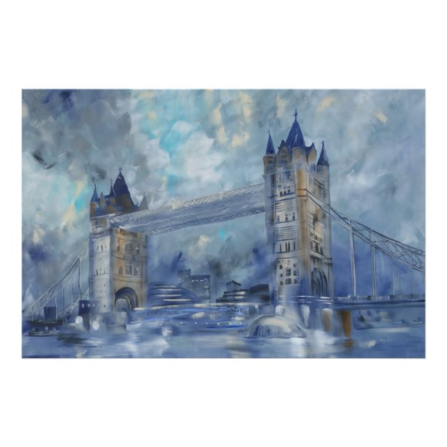 Foto Pintura da noite da Torre de Londres (Frente)