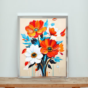 Foto Pintura de Buquê Floral Vibrante