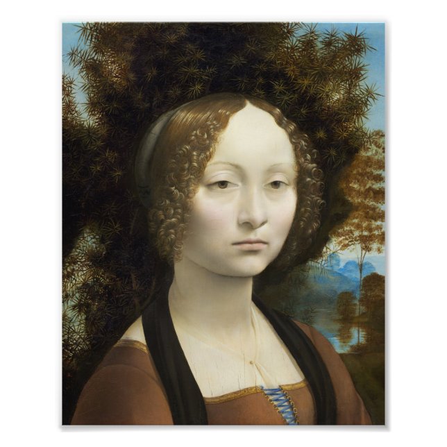 Foto Pintura De Leonardo Da Vinci Ginevra De'Benci (Frente)