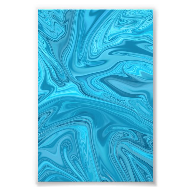Foto Pintura de Ondas Azuis | Melhor pintura de abstrat (Frente)