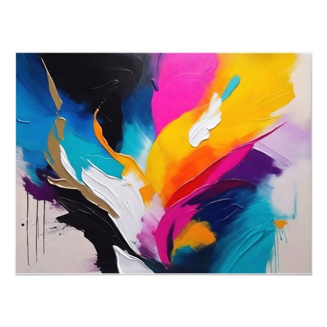 Foto Pintura dinâmica de óleo de Abstrato, Traços gross (Frente)