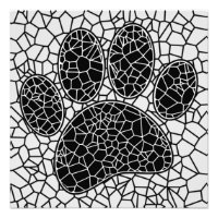 Pintura Do Mosaico, Impressão Em Preto E Branco
