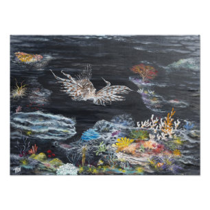 Foto Pintura dos peixes do leão sobre