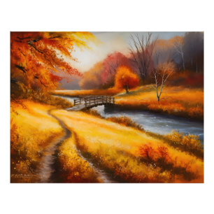 Foto Pintura em Florestas Vibrantes de Outono - Paisage