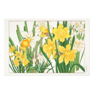 Foto Pintura em Xilogravura de Narciso, Tanigami Kônan,