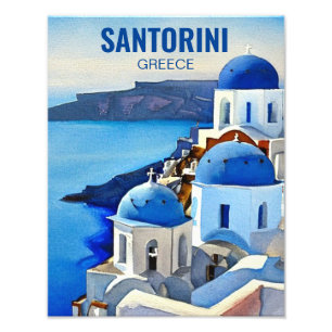 Foto Pintura por Aquarela da Grécia Santorini
