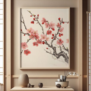 Foto Pintura tradicional Sakura sangrando
