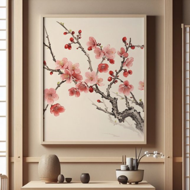 Foto Pintura tradicional Sakura sangrando (Criador carregado)