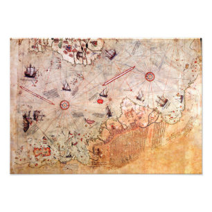 Foto piri reis antiga história do mapa misterioso Anta