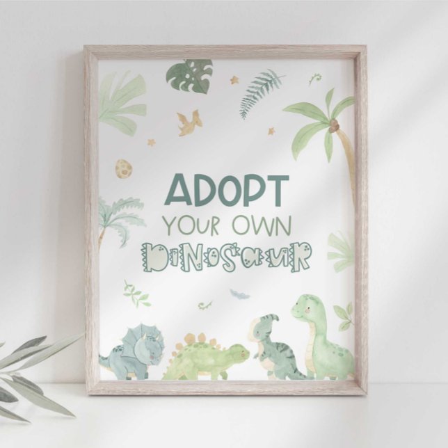 Foto Placa de Aniversário Adote Seu Próprio Dinossauro (Criador carregado)