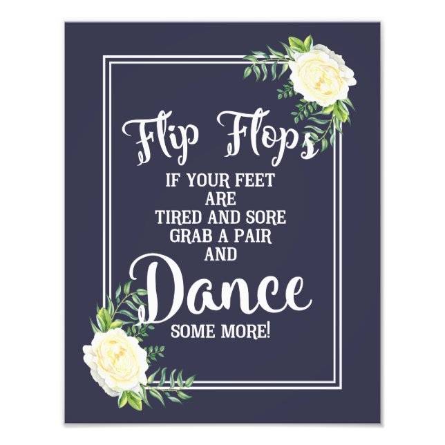 Foto placa de casamento, chinelos, casamento, rosa flor (Frente)