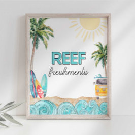 Foto Placa de Festa de Aniversário de Surfe Frescuras d