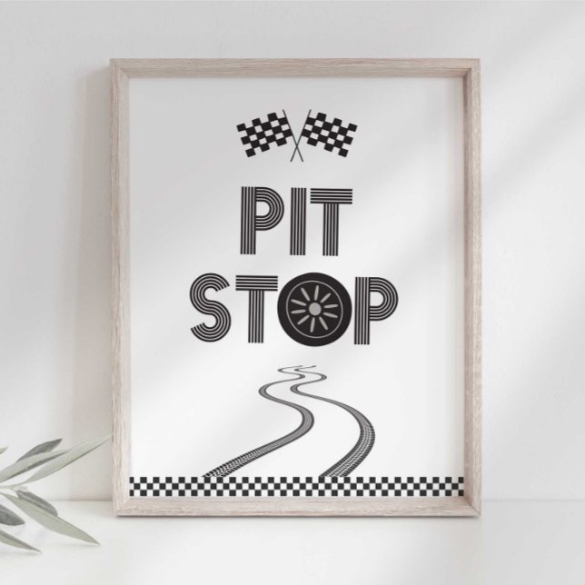 Foto Placa de Pit Stop de Festa de Carros de Corrida (Criador carregado)