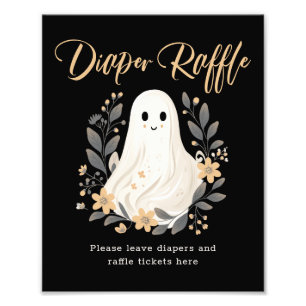 Foto Placa de Sorteio de Fraldas de Fantasma Fofo para