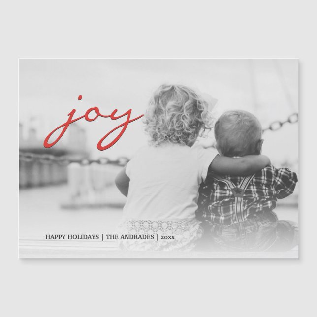 Foto plana de Natal Joy Kids Foto personalizada de (Frente)