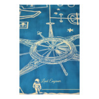 Plano de Base Lunar Espacial Vintage - Retro Sci-