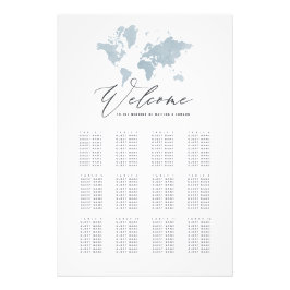 Foto Plano de casamento do mapa de cores da água azul