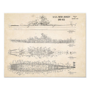 Foto Plano do USS New Jersey