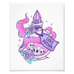 Foto Poção de Amor Frasco de Poção de Halloween Rosa-Ro