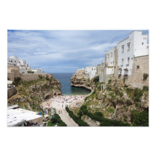 Foto Polignano a Mare city Beach em Puglia impressão