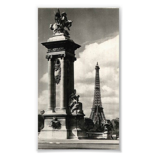 Foto Ponte Alexander III e Torre Eiffel em Paris (Frente)