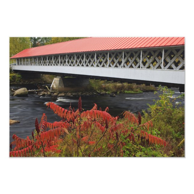Foto ponte coberta Ashuelot de 159 pés de extensão (Frente)
