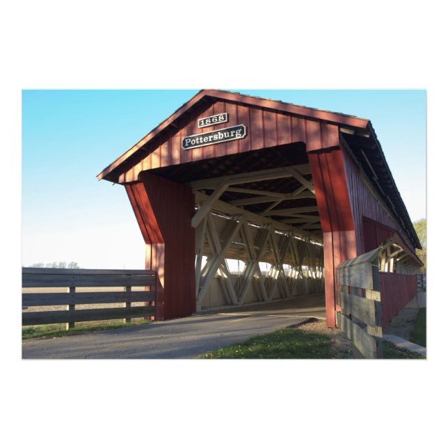 Foto Ponte coberta por Pottersburg, Ohio (Frente)