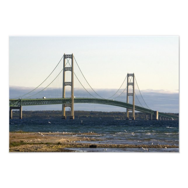 Foto Ponte Mackinac que atravessa o estreito de 4 (Frente)