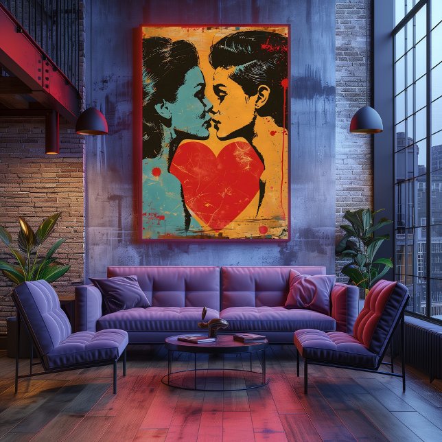 Foto Pop Art Elegante: Amor Entre Mujeres (Criador carregado)