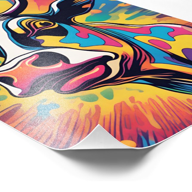 Foto Pop Art: The Colorful Cow (Borda)