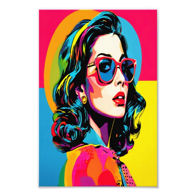 Foto Pop de Arte Vibrante - Decor de Parede Tchic Retro (Frente)