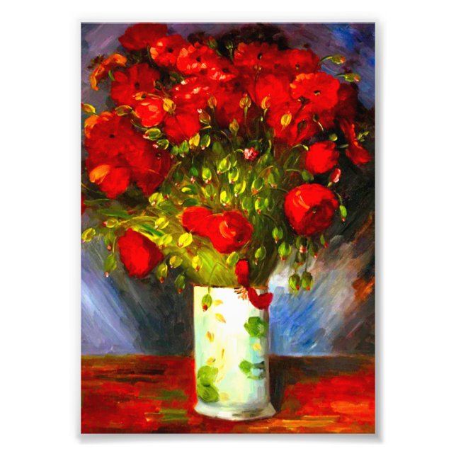 Foto Poppies Vermelhos Van Gogh (Frente)